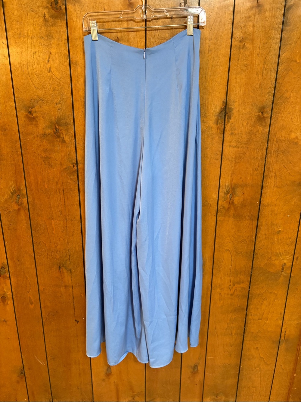 glam Sky Blue Wide Leg Palazzo Pants - Picture 4 of 8